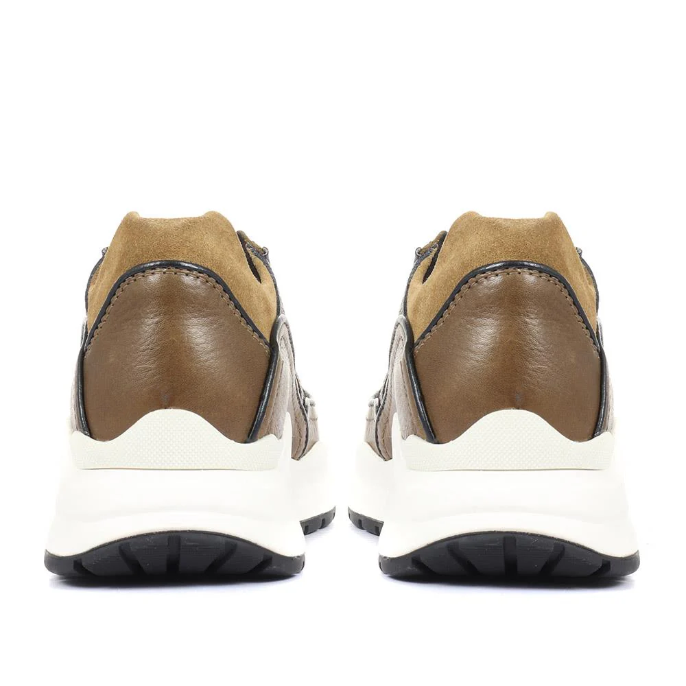 Luana-09 Leather Trainers - SINO34528 / 320 746 - Khaki Multi - Image 3