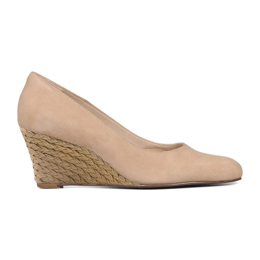 Lux Comfort Wedges - ELYSE - Elyse / null - Latte Suede