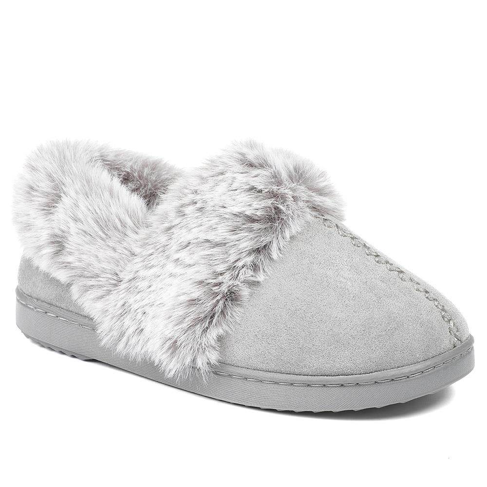 Luxury Velour Cushioned Slippers - GALOP42000 / 328 069 - Grey