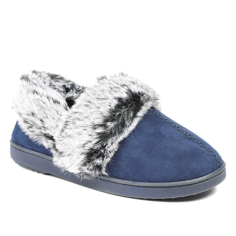 Luxury Velour Cushioned Slippers - GALOP42000 / 328 069 - Navy