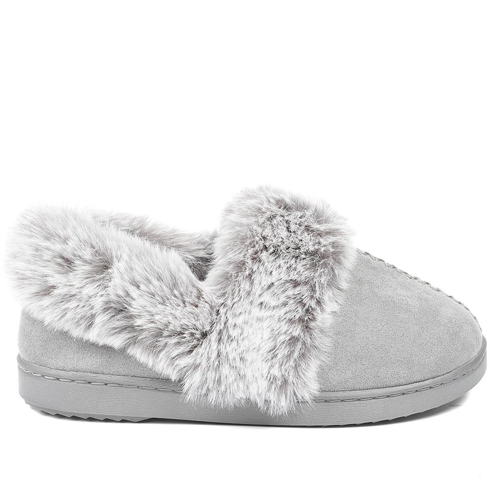 Luxury Velour Cushioned Slippers - GALOP42000 / 328 069 - Grey - Image 3