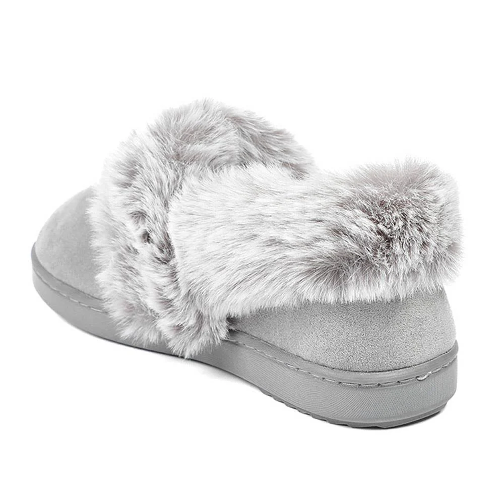Luxury Velour Cushioned Slippers - GALOP42000 / 328 069 - Grey - Image 4
