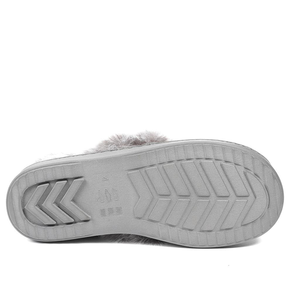 Luxury Velour Cushioned Slippers - GALOP42000 / 328 069 - Grey - Image 6