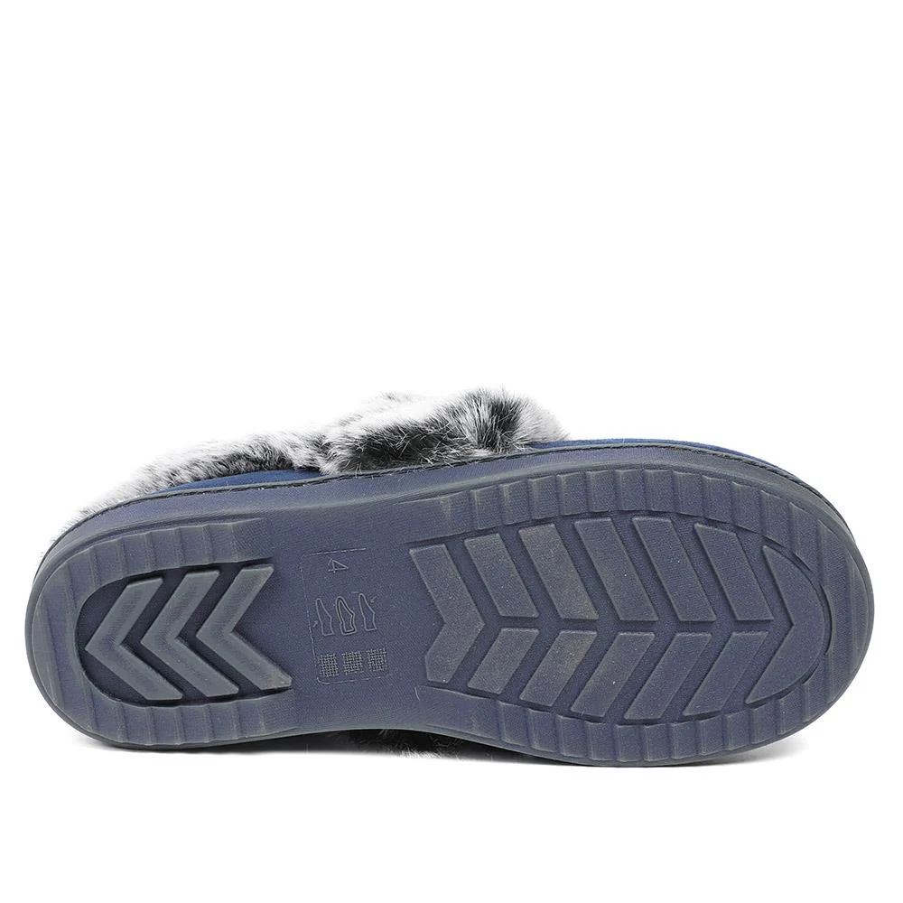Luxury Velour Cushioned Slippers - GALOP42000 / 328 069 - Navy - Image 6