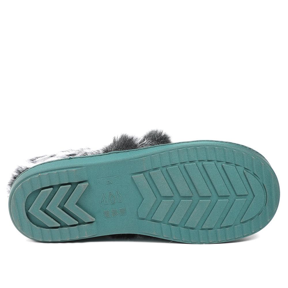 Luxury Velour Cushioned Slippers - GALOP42000 / 328 069 - Teal - Image 6