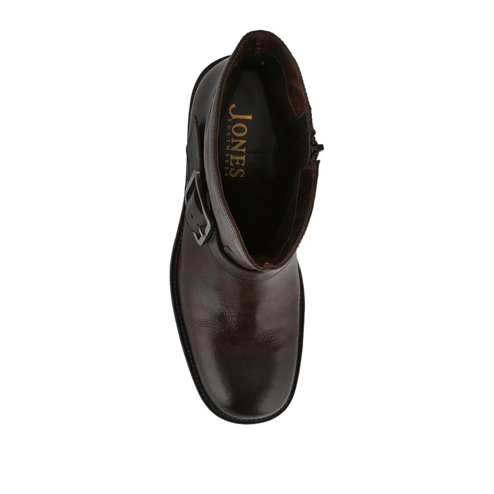 Madonna Chunky Leather Ankle Boots - MADONNA / 327 777 - Dark Brown - Image 4