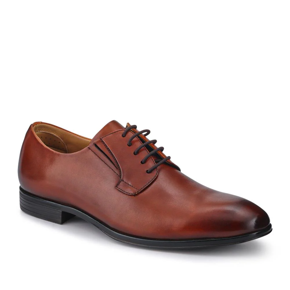 Manson Wide Fit Wax-Finished Leather Oxfords - MANSON / 327 066