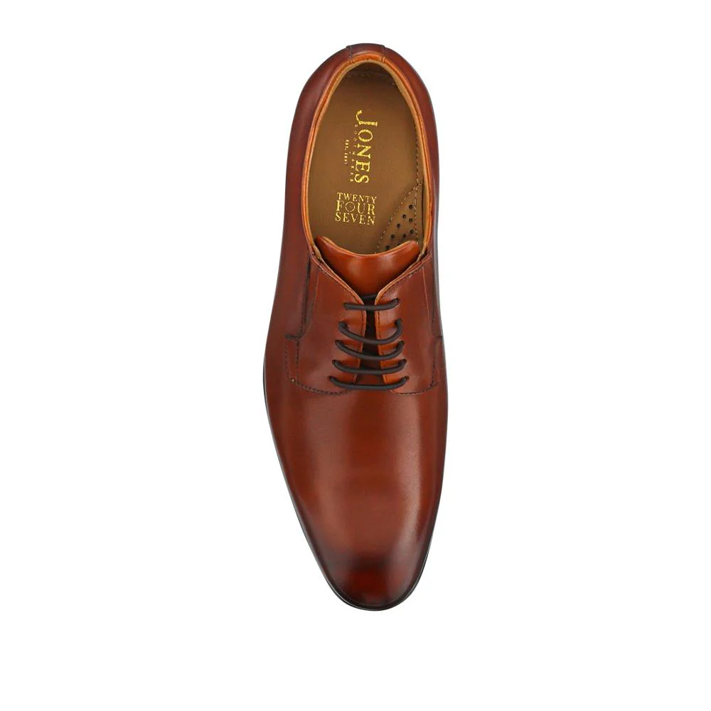 Manson Wide Fit Wax-Finished Leather Oxfords - MANSON / 327 066 - Cognac - Image 4