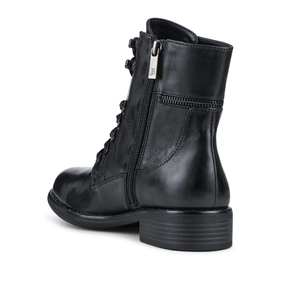 Margarita Leather Lace-Up Ankle Boots - MARGARITA / 328 019 - Black - Image 3