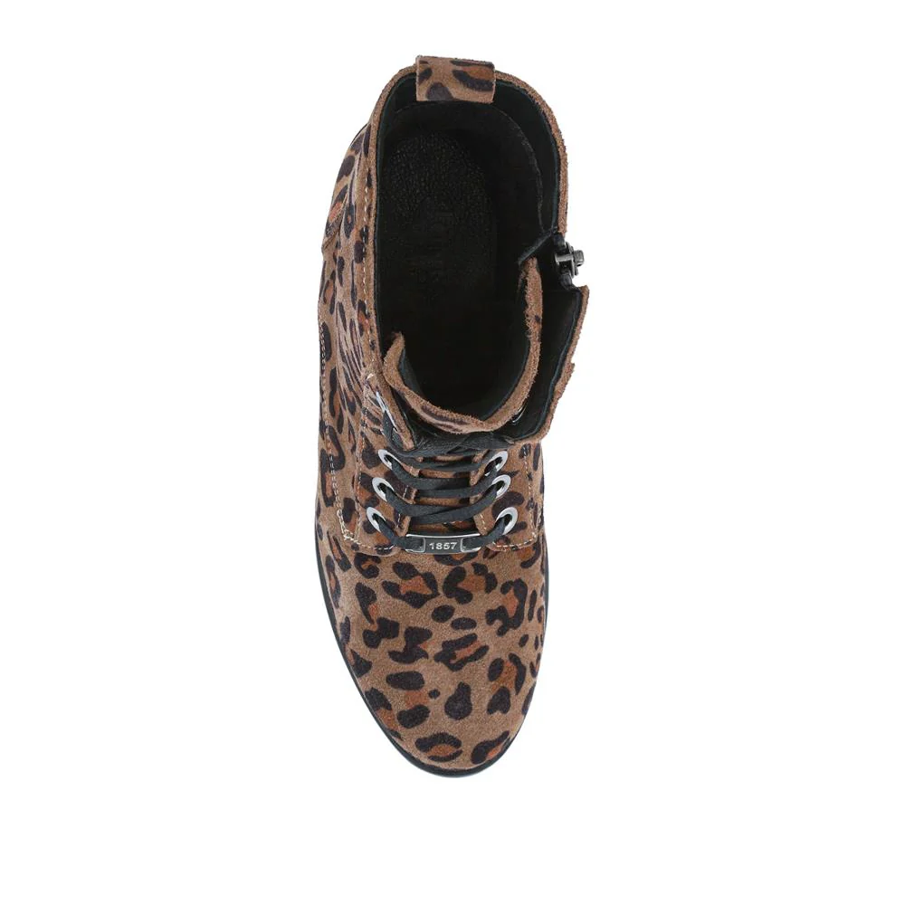 Maura Leather Block Heel Boots - MAURA / 328 026 - Leopard - Image 4