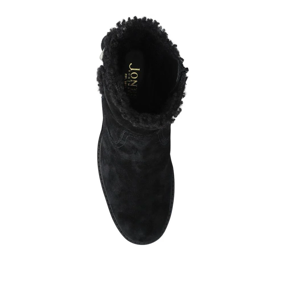 Mavis Leather Buckled Ankle Boots - MAVIS / 327 862 - Black Suede - Image 4