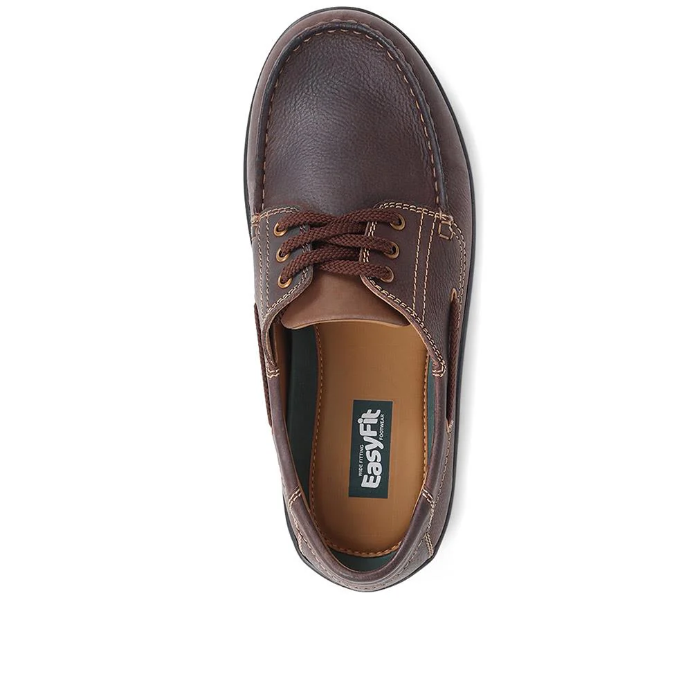 Maximus Extra Wide Leather Boat Shoes - MAXIMUS / 323 739 - Brown - Image 4