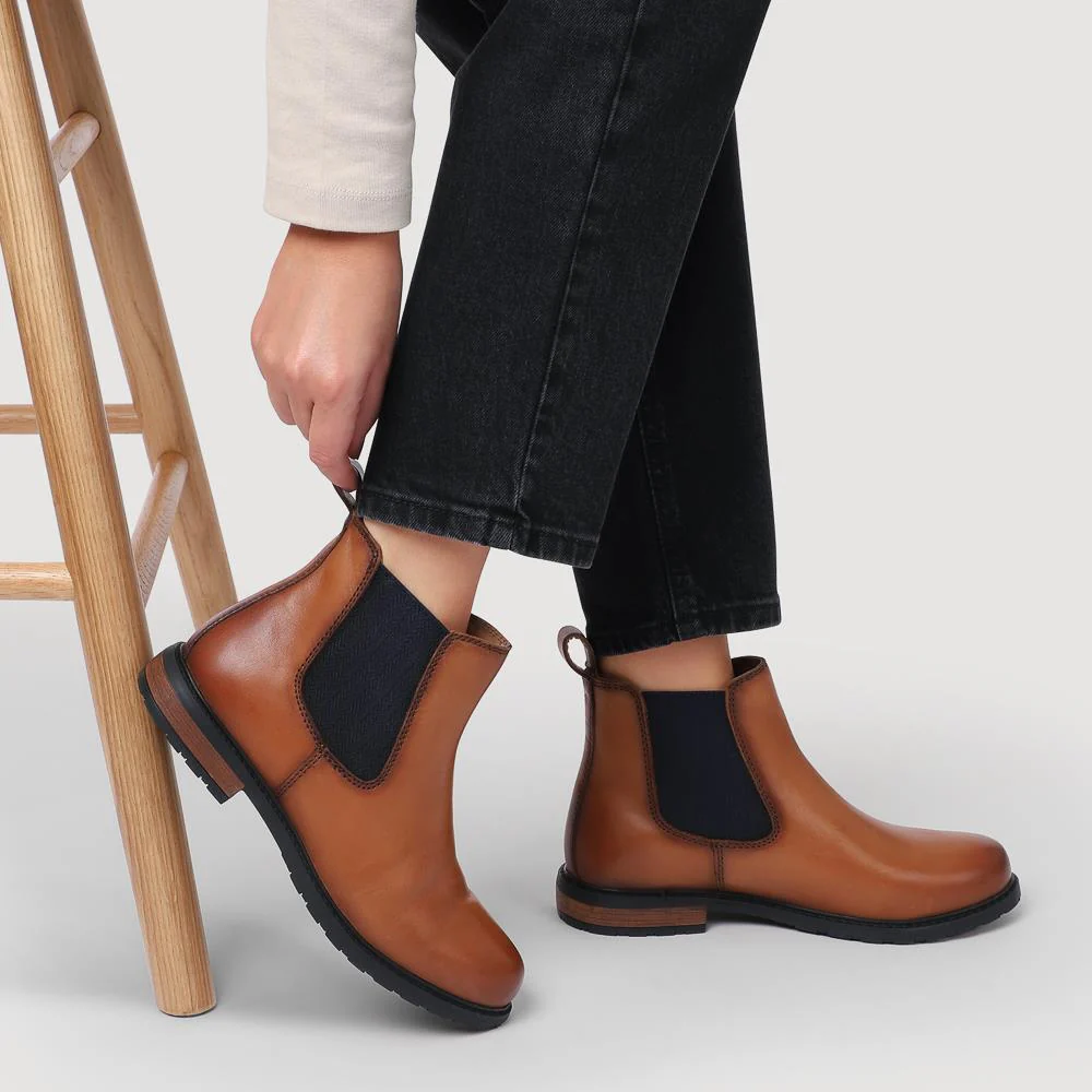 Mayah Leather Chelsea Boots - MAYAH / 327 817 - Tan - Image 5