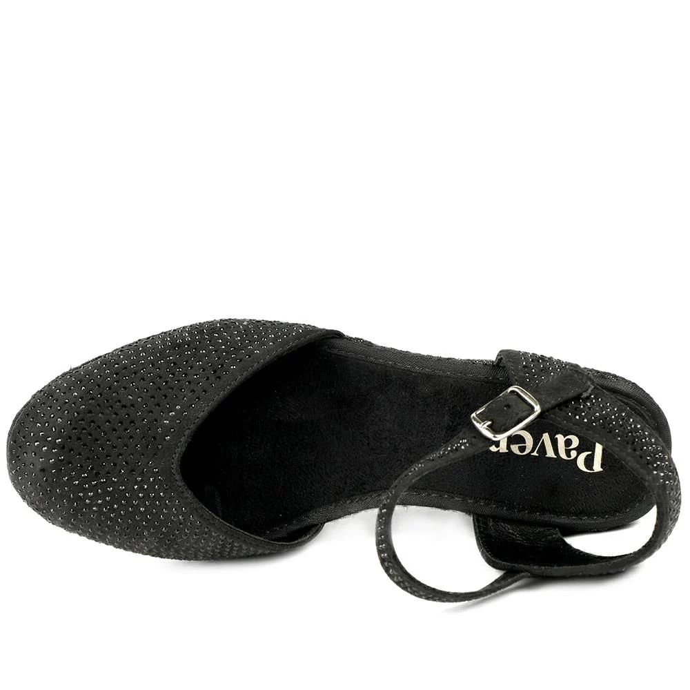 Memory Foam Buckled Espadrilles - WBINS43082 / 329 261 - Black - Image 4