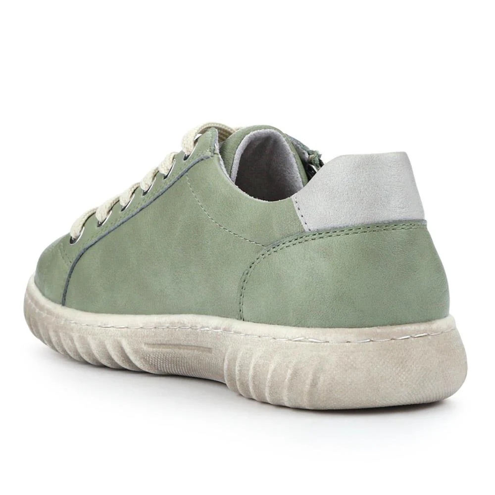 Memory Foam Dual-Fastening Trainers - SUPRE41003 / 327 314 - Sage - Image 3