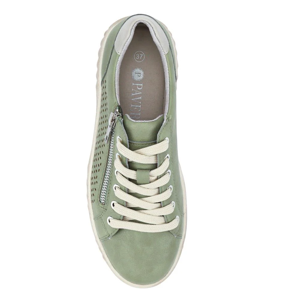 Memory Foam Dual-Fastening Trainers - SUPRE41003 / 327 314 - Sage - Image 4