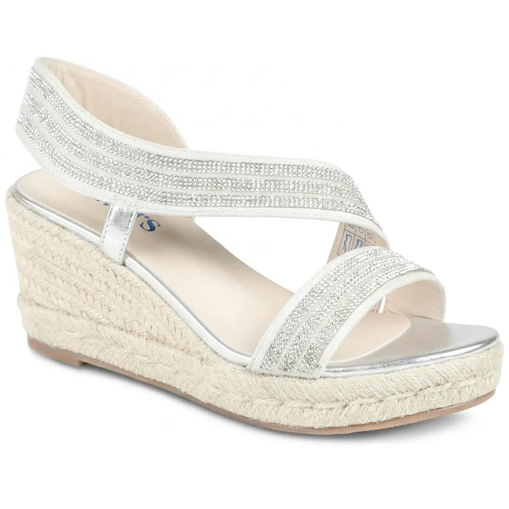 Memory Foam Elastic Fit Espadrilles - WBINS43083 / 329 262 - Silver