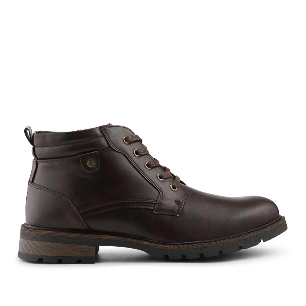 Memory Foam Lace Up Boots With Zip Fastening - JIAHU42000 / 328 612 - Brown - Image 2