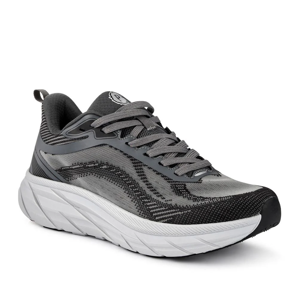 Easy Step In Memory Foam Lace Up Trainers - SUNCH41001 / 327 561 - Grey