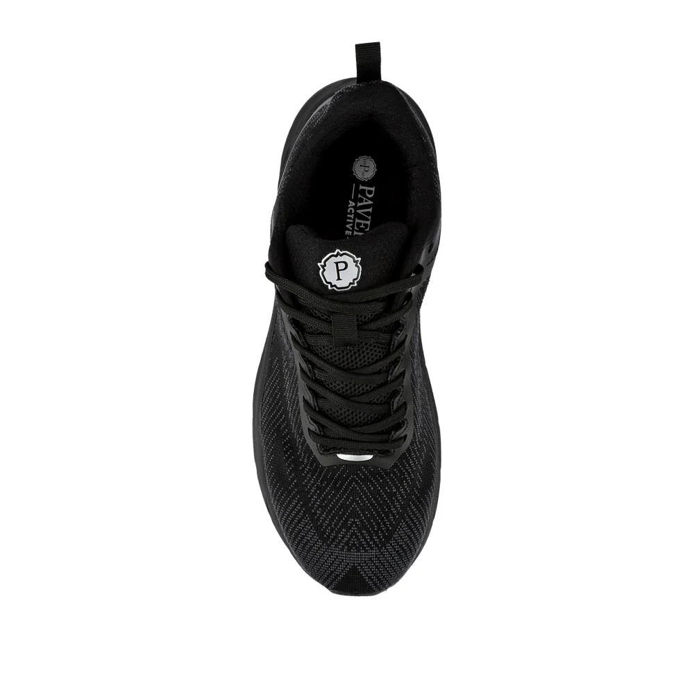 Easy Step In Memory Foam Lace Up Trainers - SUNCH41001 / 327 561 - Black - Image 5