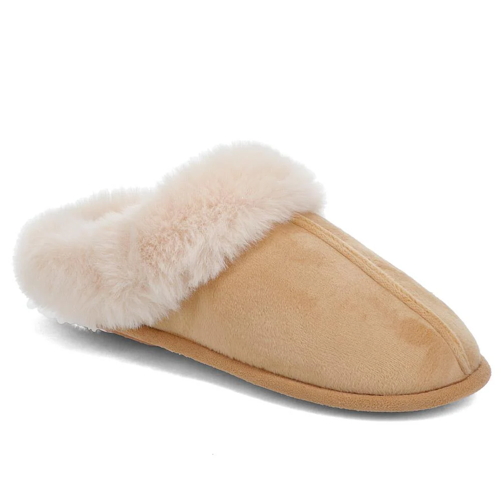 Memory Foam Mule Slippers - QING40036 / 326 295 - Chestnut