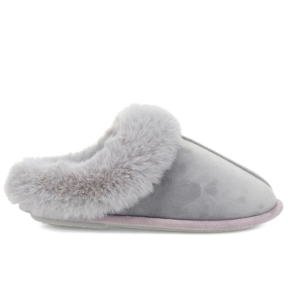 Memory Foam Mule Slippers - QING40036 / 326 295 - Grey - Image 2