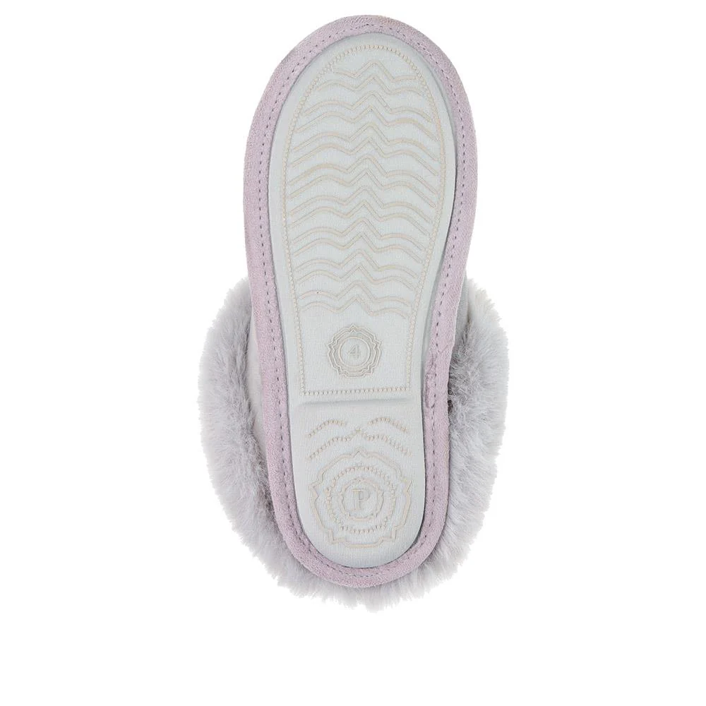 Memory Foam Mule Slippers - QING40036 / 326 295 - Grey - Image 4