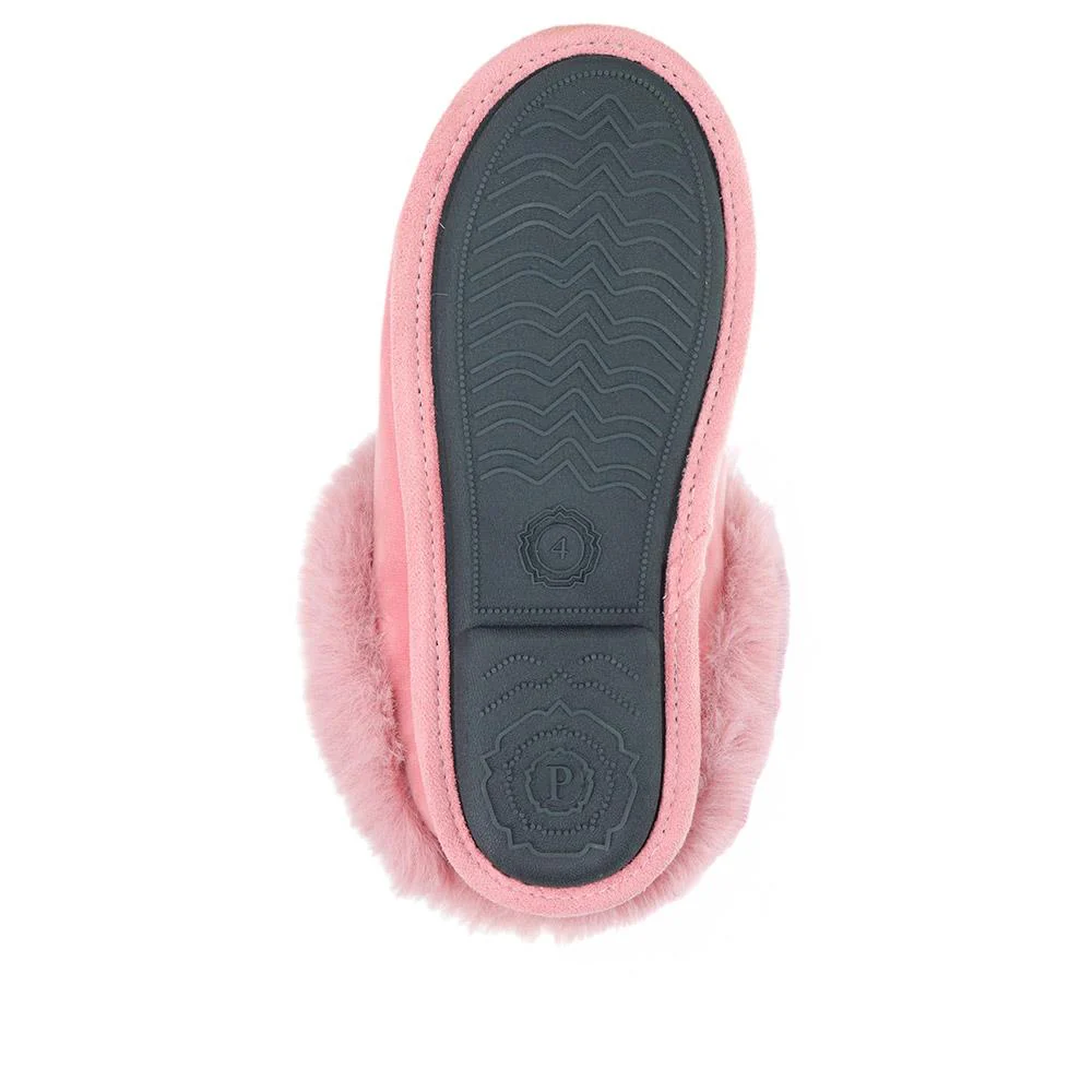 Memory Foam Mule Slippers - QING40036 / 326 295 - Rose - Image 4