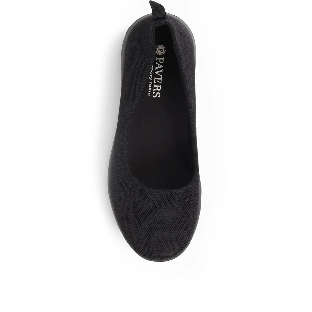 Memory Foam Slip On Shoes - BRK39003 / 325 007 - Black - Image 5