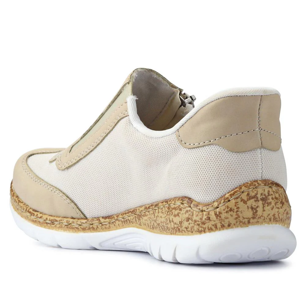 Memory Foam Slip-On Trainers - RKR41503 / 326 819 - Beige - Image 3