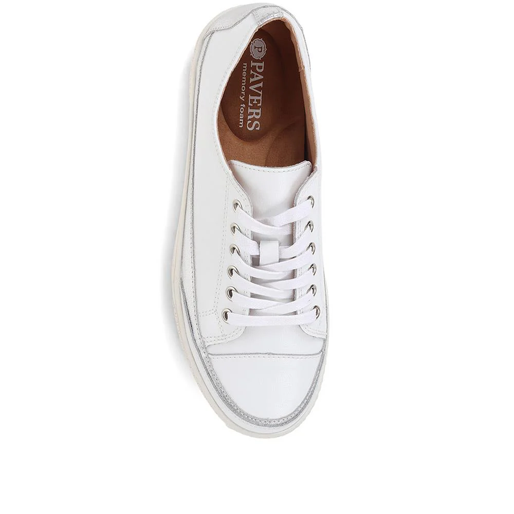 Memory Foam Trainers - BRK37021 / 323 362 - White - Image 4