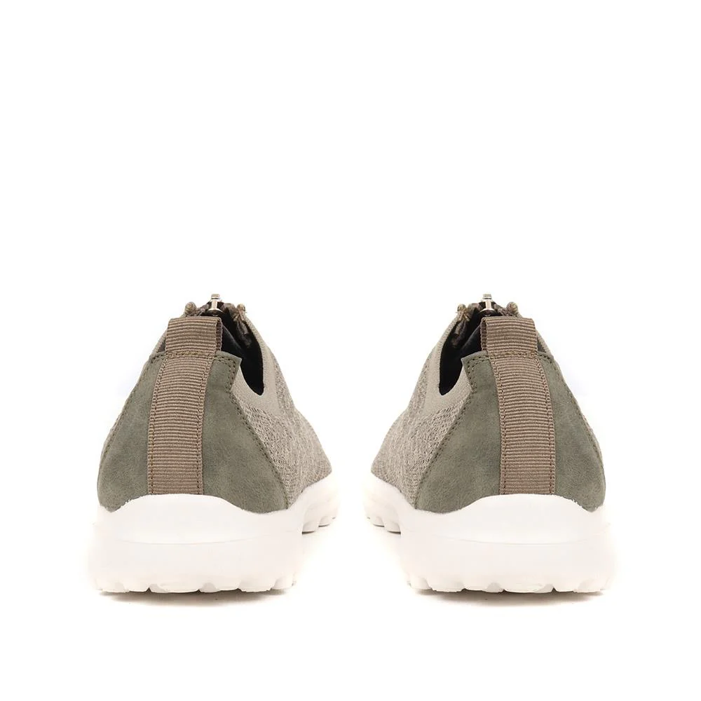 Memory Foam Trainers - BRK37043 / 323 632 - Khaki - Image 3