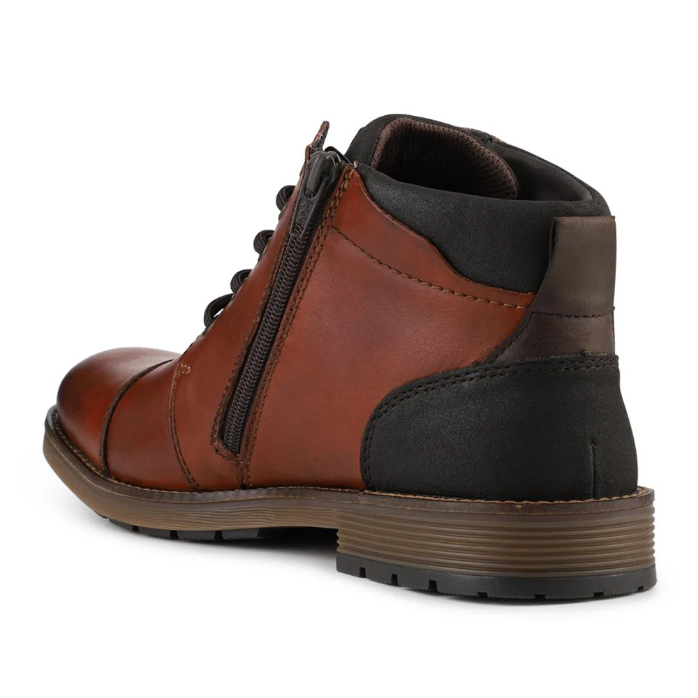 Men’s Waterproof Leather Ankle Boots - RKR42521 / 327 832 - Tan - Image 3
