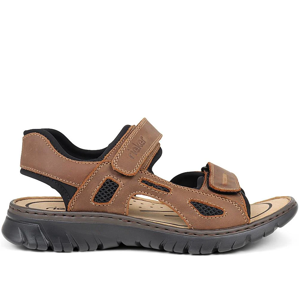 Men's Adjustable Walking Sandals - RKR31587 / 318 773 - Brown - Image 2