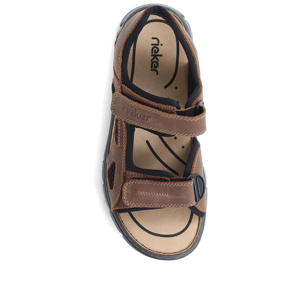 Men's Adjustable Walking Sandals - RKR31587 / 318 773 - Brown - Image 4