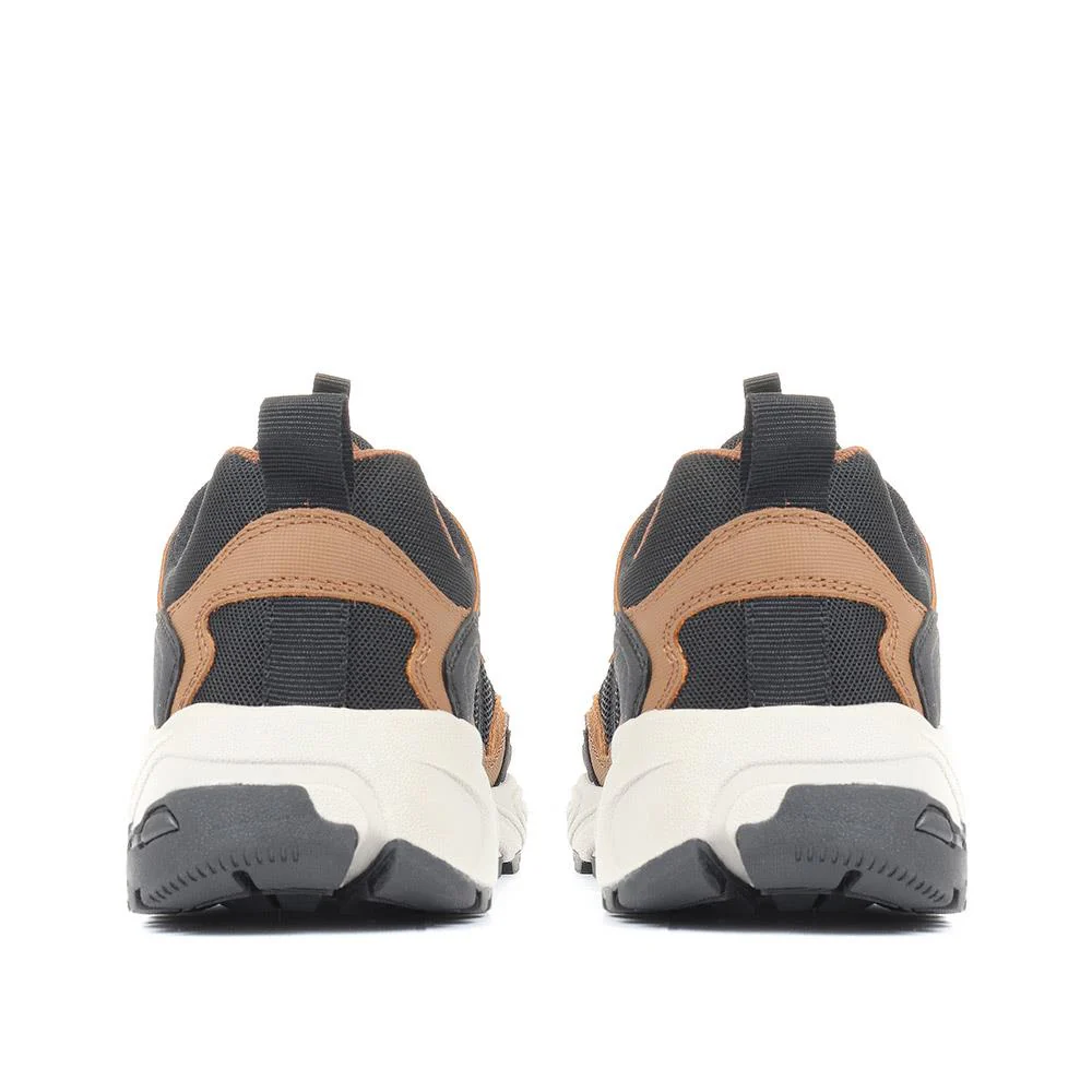 Men's Leather Lace-Up Walking Shoes - SUNT34021 / 321 289 - Brown - Image 3