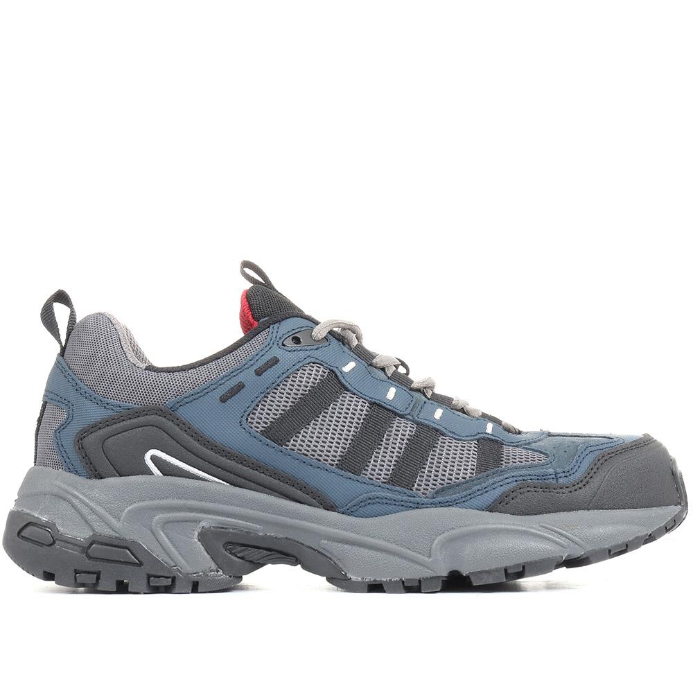 Men's Leather Lace-Up Walking Shoes - SUNT34021 / 321 289 - Navy - Image 2