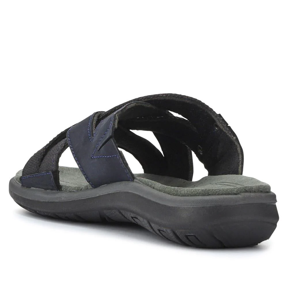 Men's Leather Mules - DDIN41007 / 327 062 - Navy - Image 3