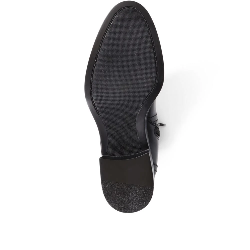 Metal-Detailed Long Boots - SAK38004 / 324 410 - Black - Image 4