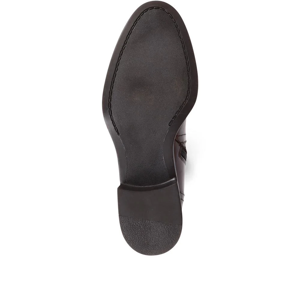 Metal-Detailed Long Boots - SAK38004 / 324 410 - Tan - Image 4