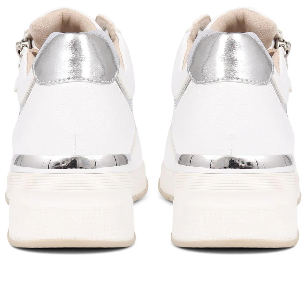 Metallic Accent Wedge Trainers - BELWOIL39019 / 325 106 - White - Image 4