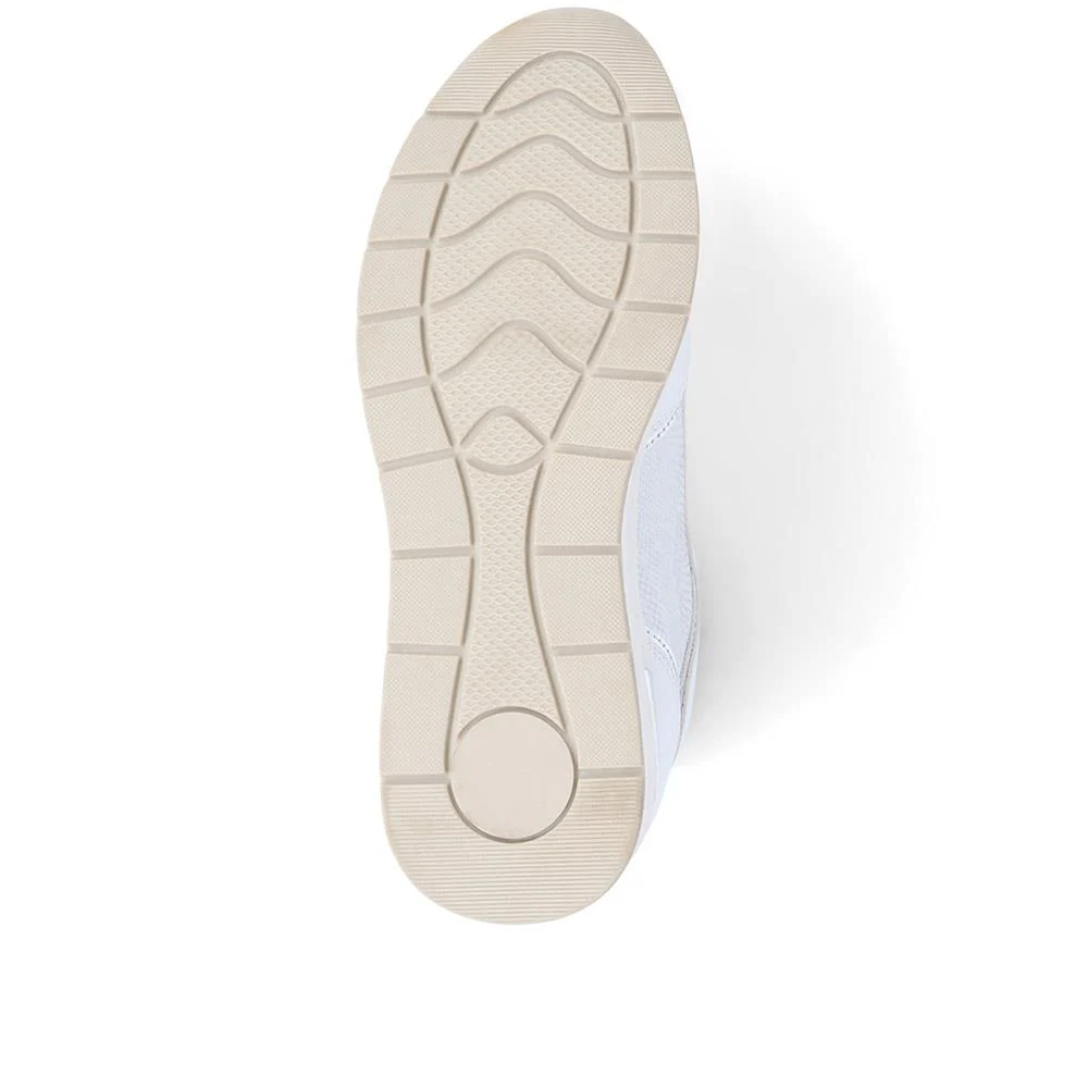 Metallic Accent Wedge Trainers - BELWOIL39019 / 325 106 - White - Image 5