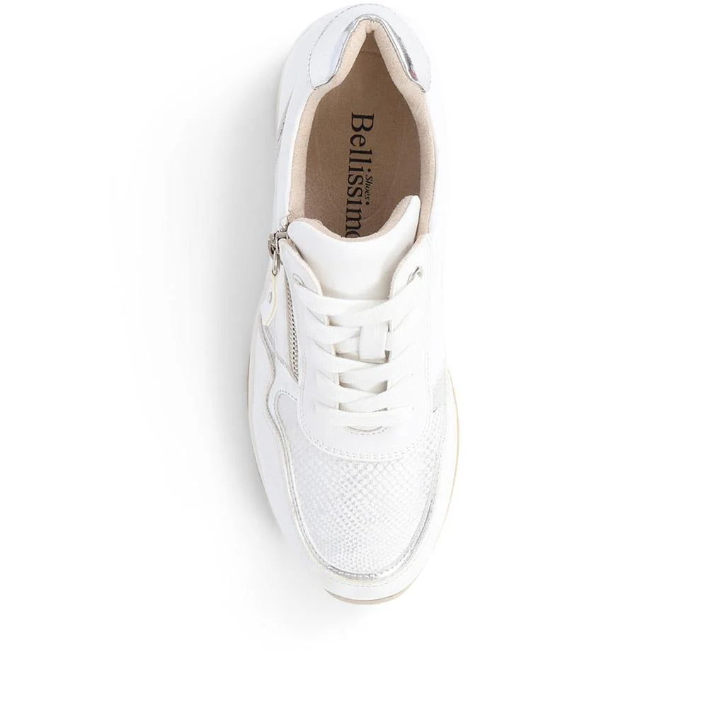 Metallic Accent Wedge Trainers - BELWOIL39019 / 325 106 - White - Image 6