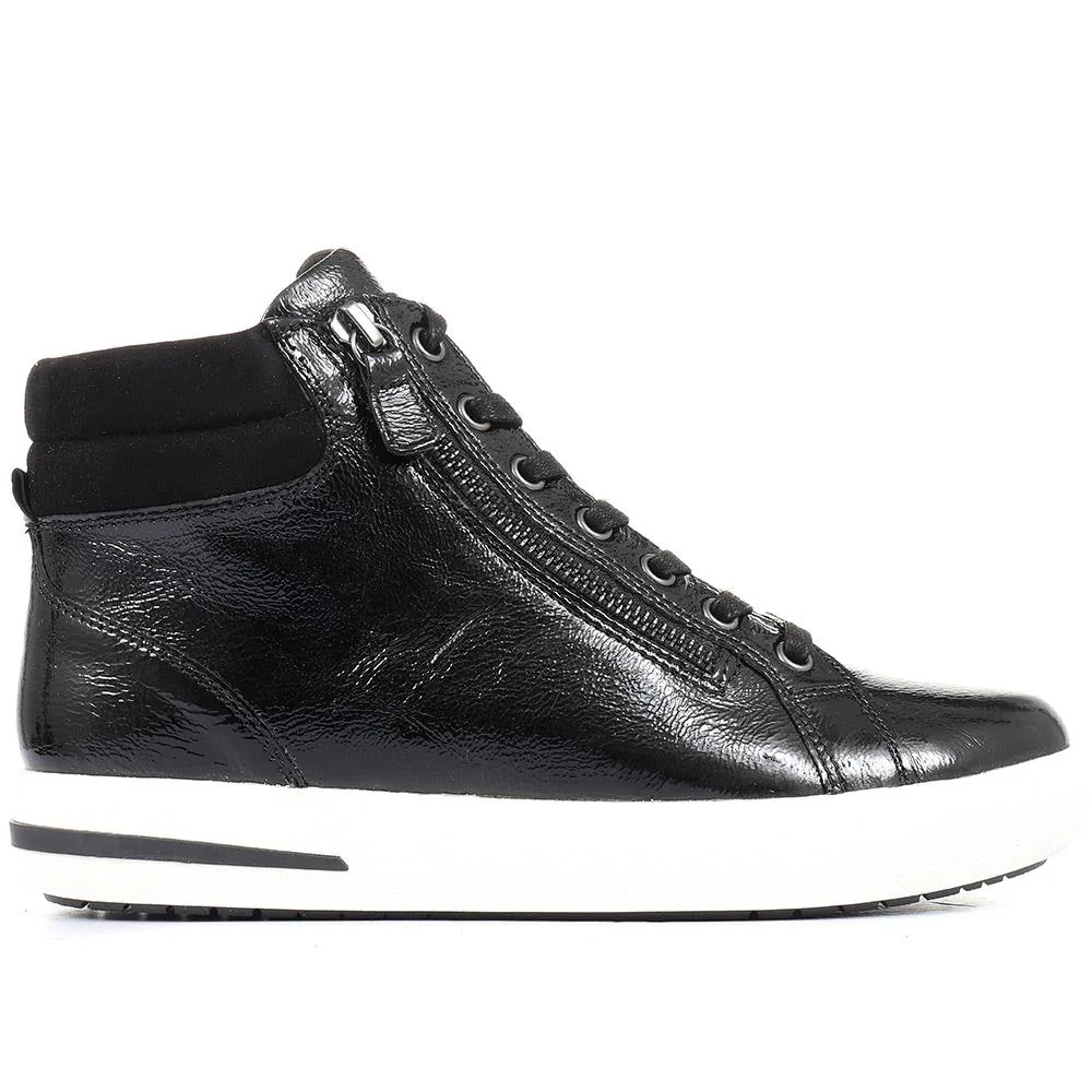 Metallic High Top Trainers - CAPRI34503 / 320 974 - Black - Image 2