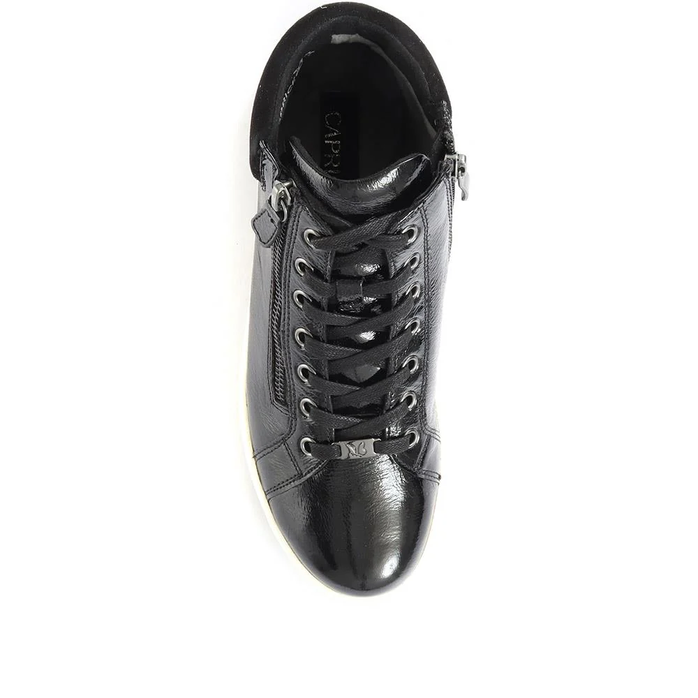 Metallic High Top Trainers - CAPRI34503 / 320 974 - Black - Image 4