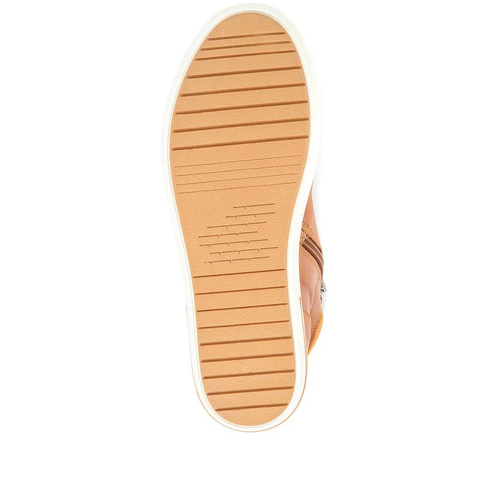 Metallic High Top Trainers - CAPRI34503 / 320 974 - Tan - Image 5