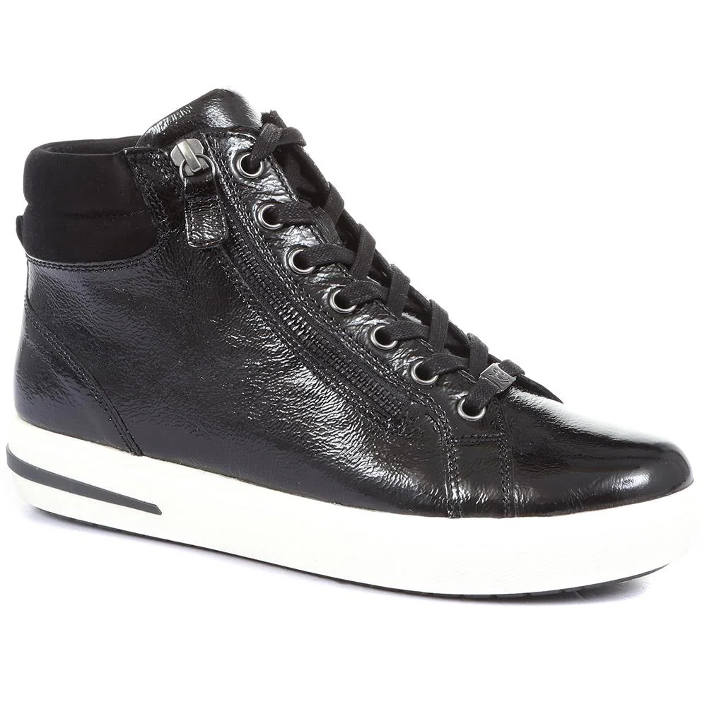 Metallic High Top Trainers - CAPRI34503 / 320 974 - Black