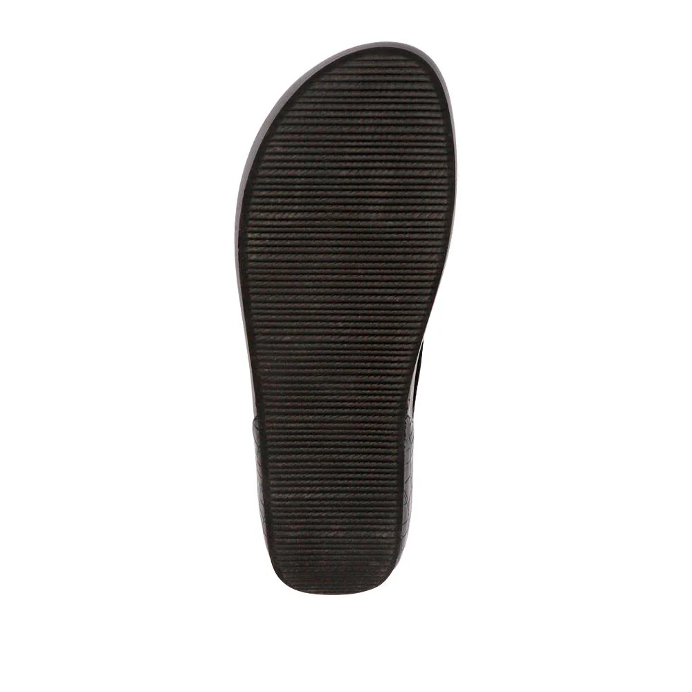 Metallic Toe Post Sandals - BELBAIZH29037 / 315 770 - Black Croc - Image 5