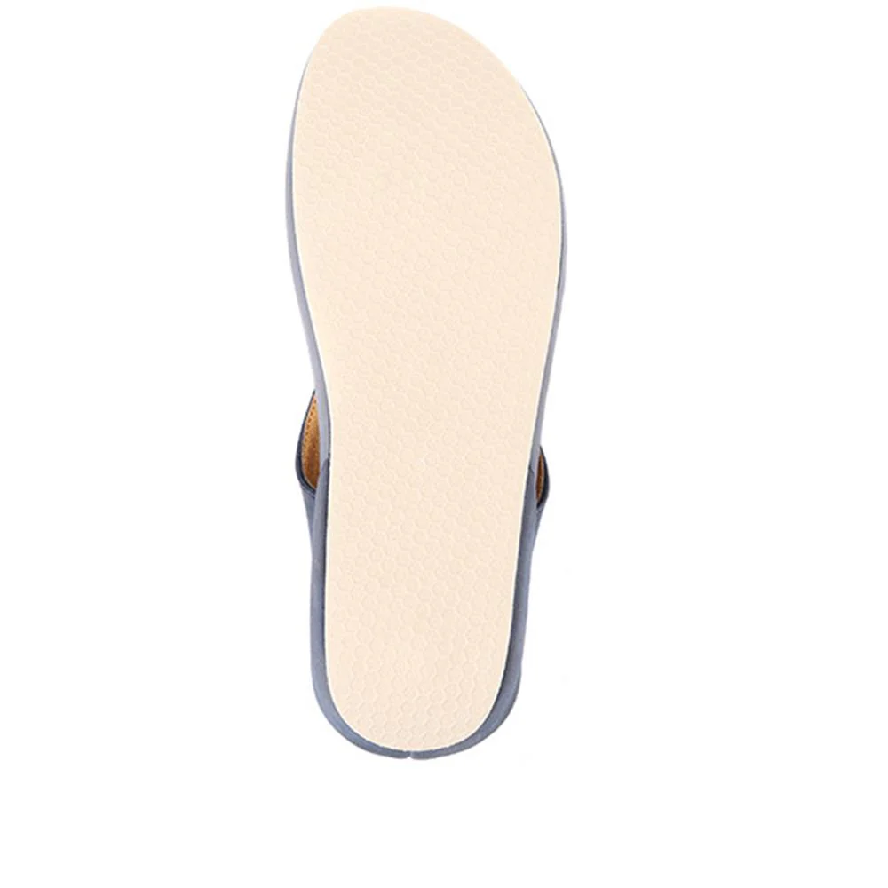 Metallic Toe Post Sandals - BELBAIZH29037 / 315 770 - Navy - Image 6