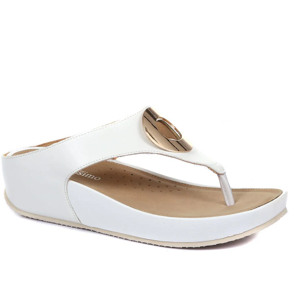Metallic Toe Post Sandals - BELBAIZH29037 / 315 770 - Image 4